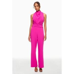 Et Ochs Sienna Pink Form-Fitting Mock Neck Influencer Jumpsuit, Sz 4, Rt. $498
